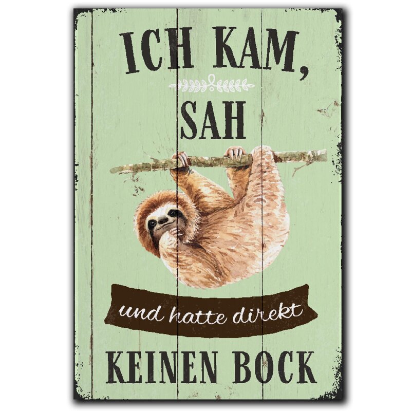 Kühlschrank-Magnet Ich kam, sah und hatte keinen Bock - 8x5,5 cm