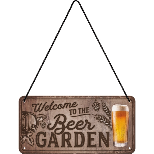 Hängeschild Beer Garden 20x10 cm - Nostalgic-Art