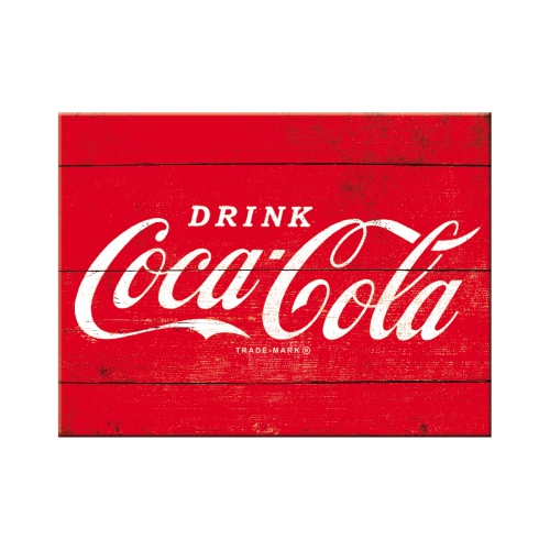 Coca Cola Kühlschrank-Magnet Logo rot - Nostalgic-Art - 6x8 cm