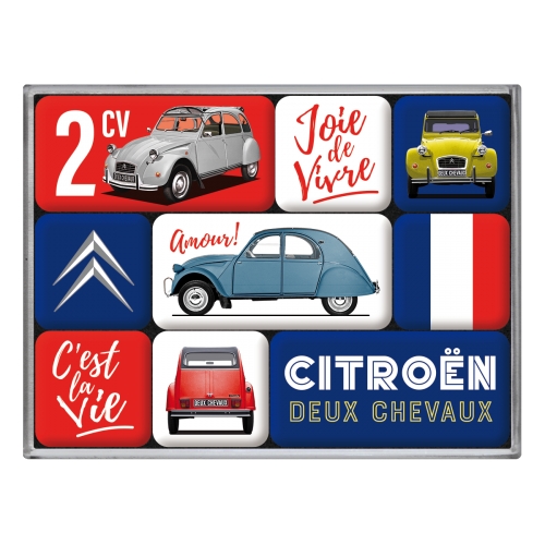Citroen 2CV Kühlschrank-Magnet-Set - Nostalgic-Art