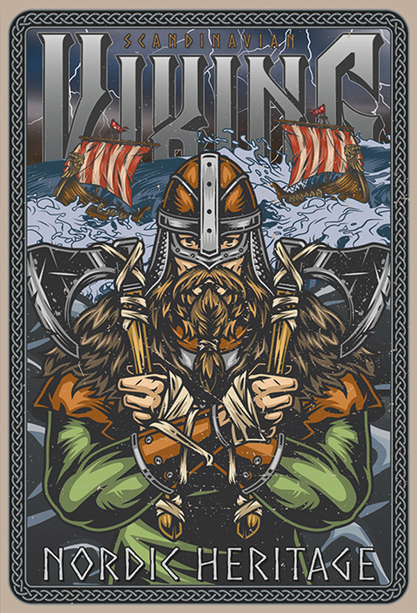 Blechschild Viking Wikinger - 20x30 cm