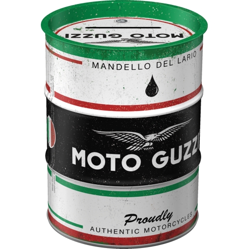 Moto Guzzi Spardose Ölfass Italian Motorcycle Oil - Nostalgic-Art - Ø 9,3 cm x 11,7 cm