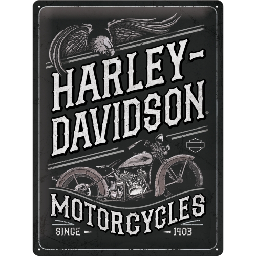 Blechschild Harley-Davidson Motorcycles Eagle - Nostalgic-Art - 30x40 cm