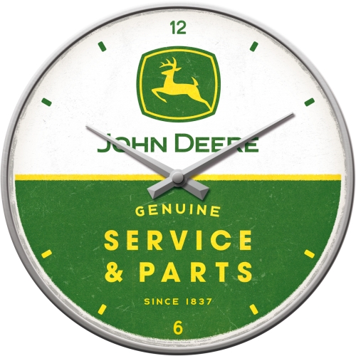 John Deere Wanduhr Service & Parts - Nostalgic-Art - Ø 31 cm