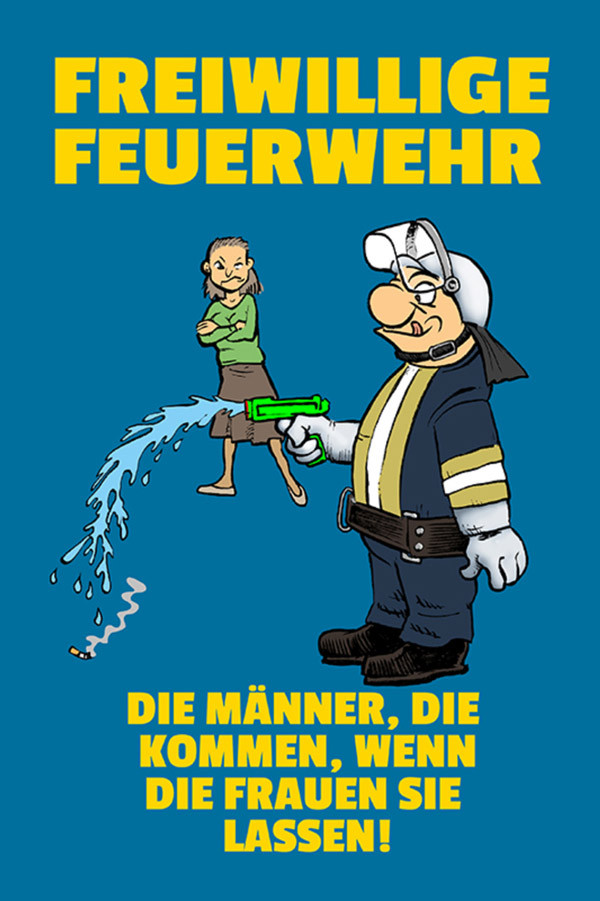 Blechschild Freiwillige Feuerwehr - 20x30 cm