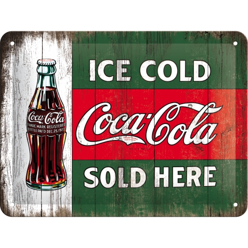 Blechschild Coca Cola Ice Cold - Nostalgic-Art - 15x20 cm