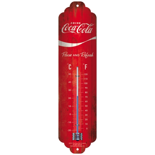 Thermometer Coca Cola rot - Nostalgic-Art - 6,5x28 cm