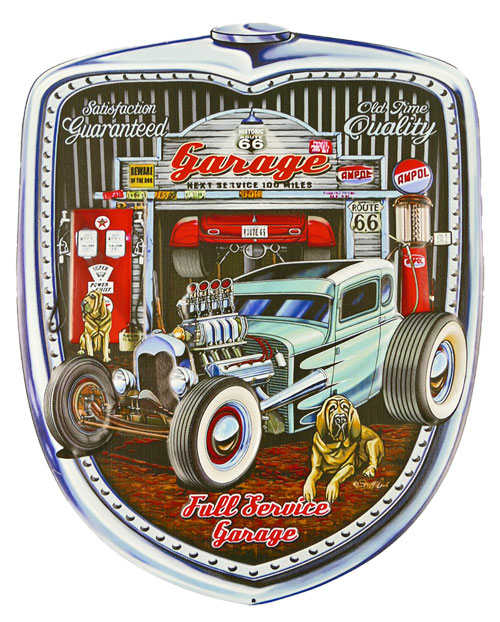 Blechschild Full Service Garage - 36x45 cm