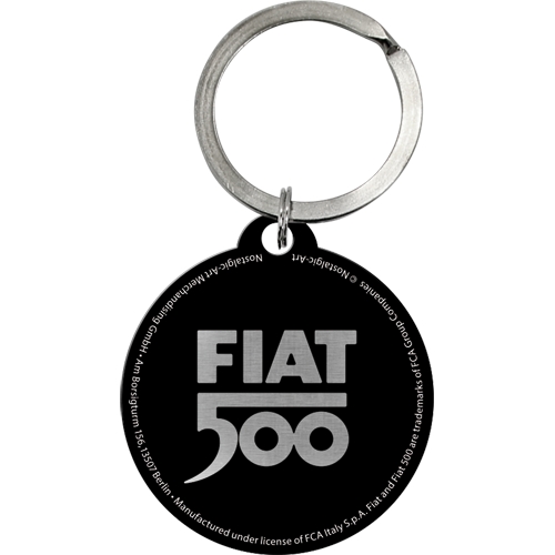Schlüsselanhänger Fiat 500 - Nostalgic-Art - Ø 4 cm