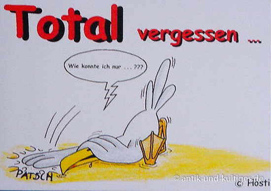 Total vergessen... - Emma-Postkarte