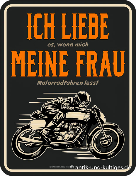 Blechschild Ich Liebe meine Frau - RAHMENLOS® - 17x22 cm
