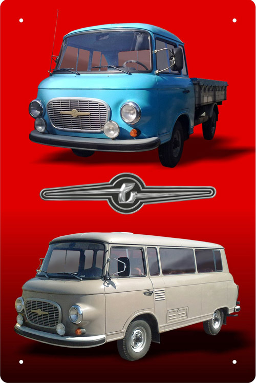 Blechschild Barkas B1000 - 20x30 cm