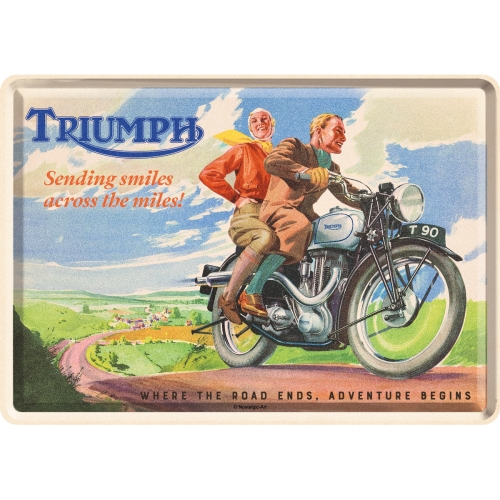 Triumph Blechpostkarte Sending Smiles - Nostalgic-Art - 10x14 cm