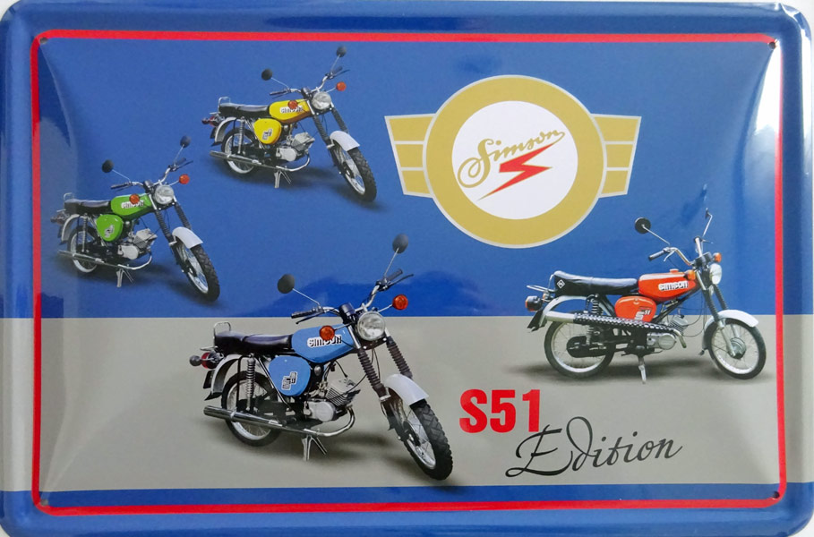 Blechschild Simson S51 Edition - 20x30 cm