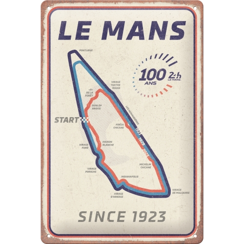 Le Mans Circuit Blechschild - Nostalgic-Art - 20x30 cm