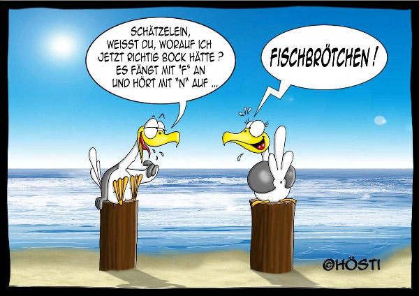 Fischbrötchen Hösti Postkarte