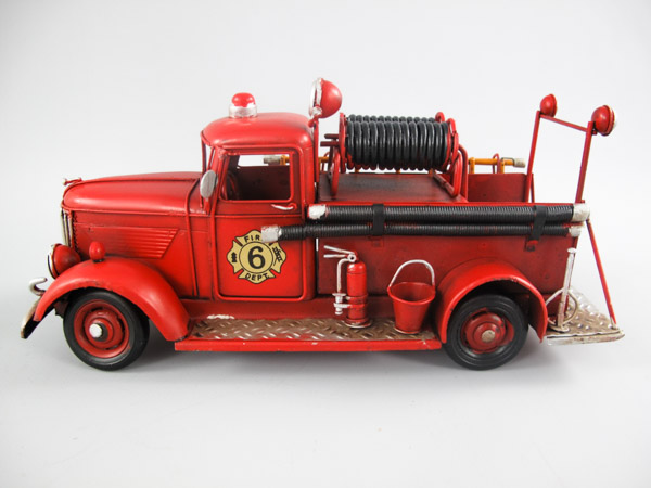 Feuerwehrauto Oldtimer Blechmodell - 30 cm