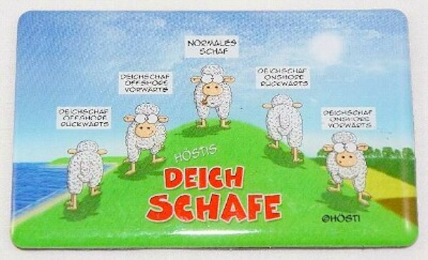 Kühlschrank-Magnet Deichschafe Hösti - 8x5 cm