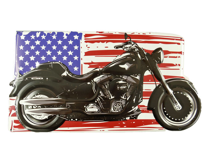 Blechschild Motorrad Amerika USA - 50x26 cm