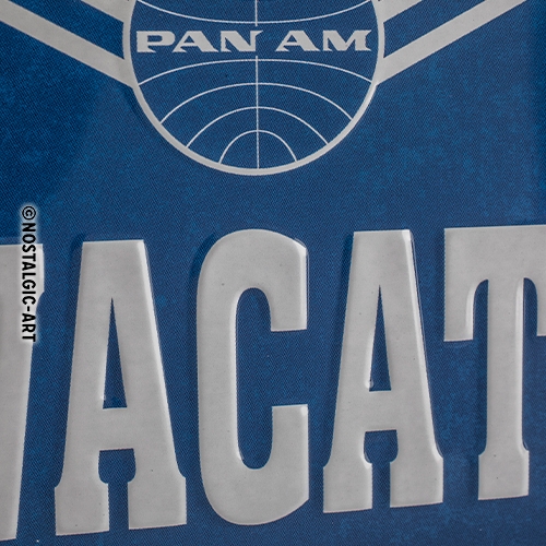 Hängeschild Pan Am On Vacation - Nostalgic-Art - 20x10 cm