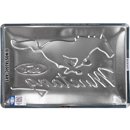 Blechschild Ford Mustang Black - Nostalgic-Art - 20x30 cm