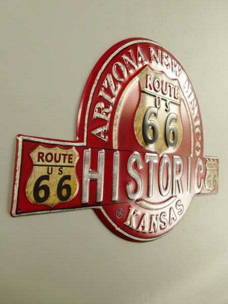 Blechschild Historic Route 66 - 50x34 cm
