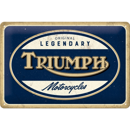 Triumph Blechschild Legendary Motorcycles - Nostalgic-Art - 20x30 cm