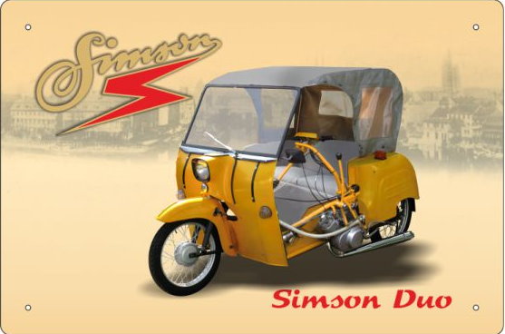 Blechschild Simson Duo - 20x30 cm