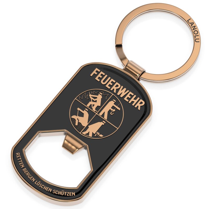 Schlüsselanhänger Feuerwehr - mit Flaschenöffner - 14×9 cm