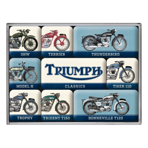 Triumph Kühlschrank-Magnet-Set Model Chart - Nostalgic-Art
