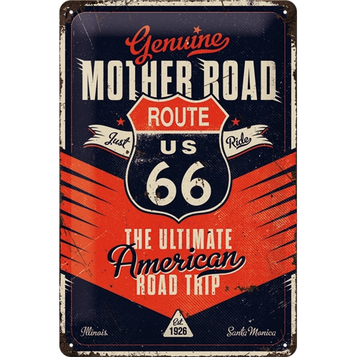 Blechschild Route 66 The Ultimate Road Trip - Nostalgic-Art - 20x30 cm