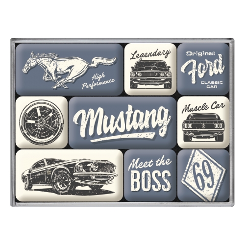 Ford Mustang Kühlschrank-Magnet-Set - Nostalgic-Art