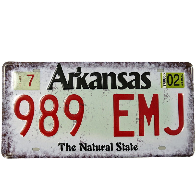 Blechschild Arkansas Nummernschild - 30x15 cm