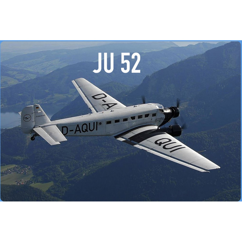 Blechschild Flugzeug Junkers JU 52 - 20x30 cm
