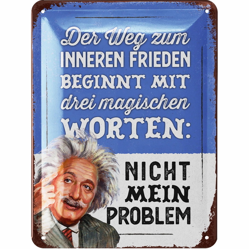 Blechschild „Der Weg zum inneren Frieden“ – Lustige Lebensweisheit & Geschenkidee 15x20 cm
