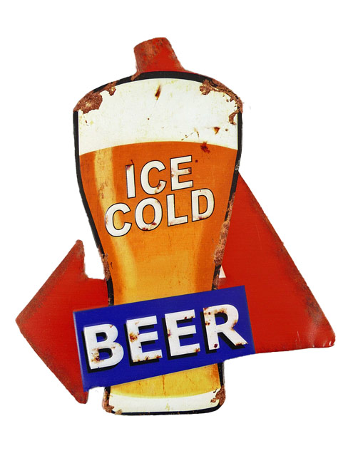 Blechschild Ice Cold Beer - 30x35 cm