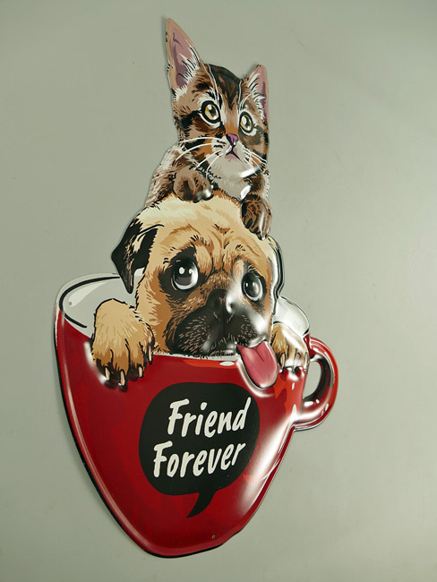 Blechschild Friend Forever - 38x55 cm