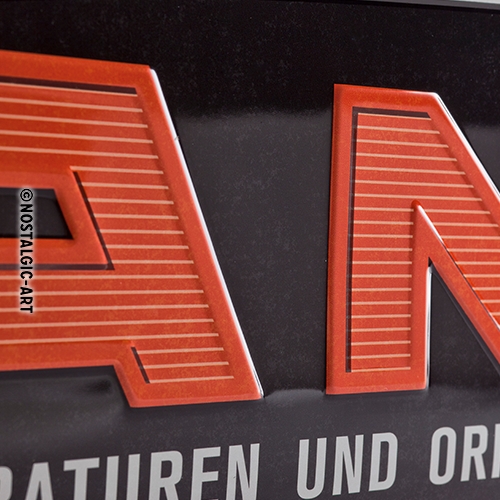 Blechschild Lanz Kundendienst Traktor - Nostalgic-Art - 50x25 cm