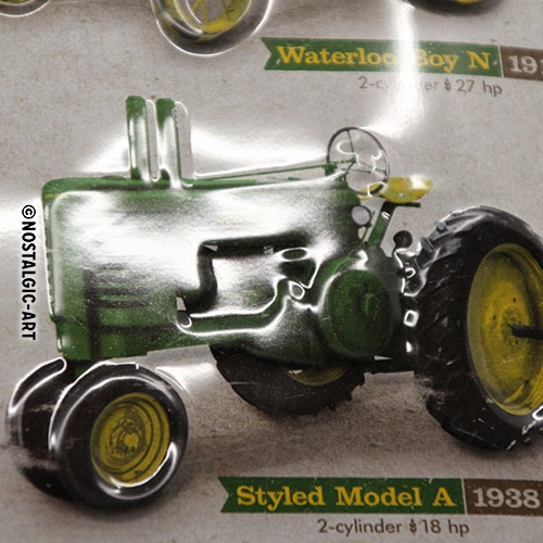 John Deere Modelle Blechschild Model Chart - Nostalgic-Art - 30x40 cm