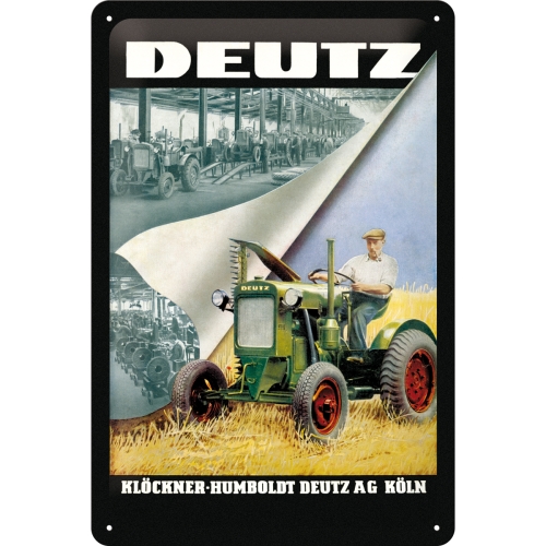 Deutz Traktor Blechschild - Nostalgic-Art - 20x30 cm