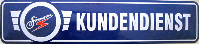 Straßenschild Simson Kundendienst - 46x10 cm