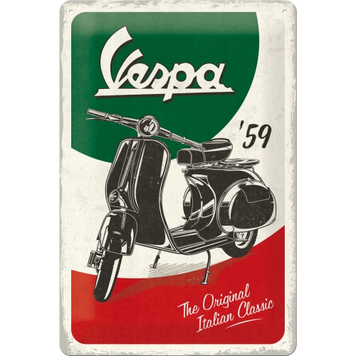 Blechschild Vespa The Italian Classic - Nostalgic-Art - 20x30 cm