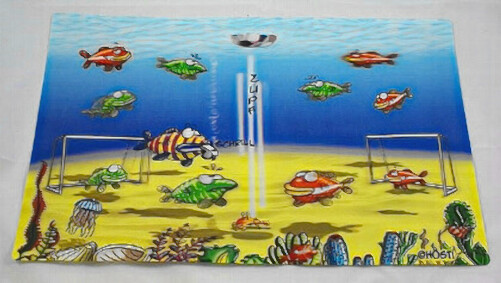 Platzset Fußball 3D Hösti Tischset - 42,5 x 27,5 cm