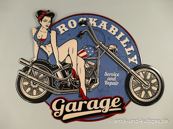 Blechschild Rockabilly - 60x47 cm