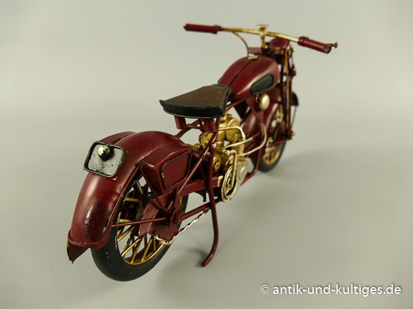 Motorrad rot Blechmodell - 29 cm