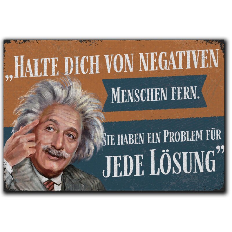 Kühlschrank-Magnet Halte Dich von negativen Menschen fern - 8x5,5 cm