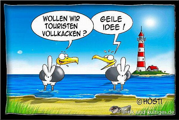 Touristen vollkacken - Hösti Postkarte