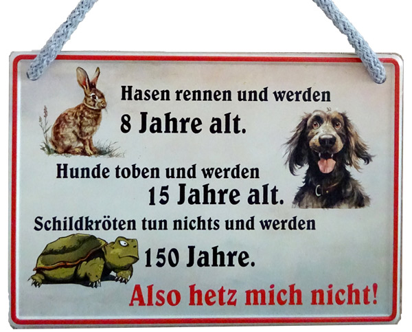 Hängeschild Hetz mich nicht - 16,5 x 11,5 cm
