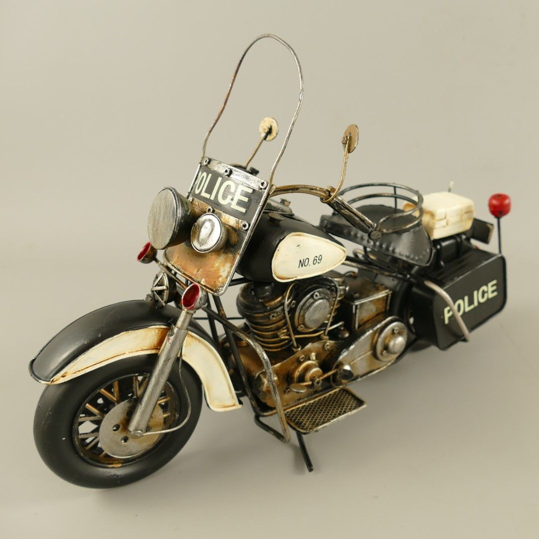 Motorrad Police Harley Blechmodell - 35 cm