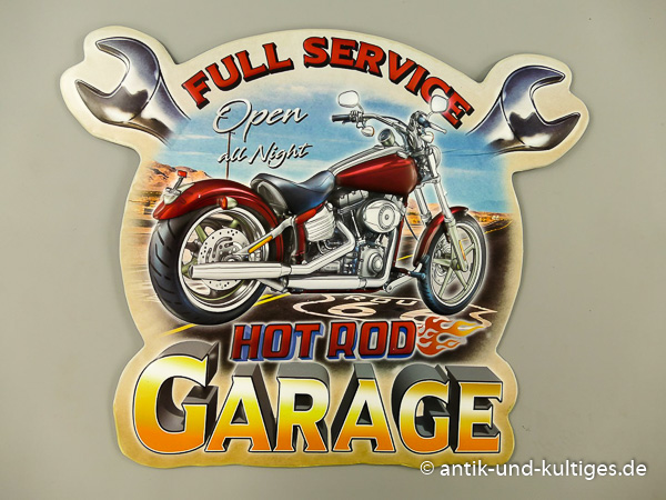 Blechschild Hot Rod Garage - 33x40 cm